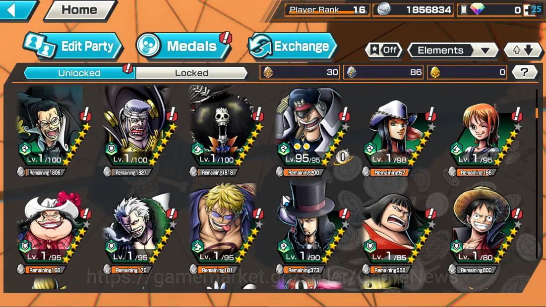 One Piece Bounty Rush Accounts Global|6 EX| T4E D.Teach,T5E Jaygarcia,AMS [Borsal image 7