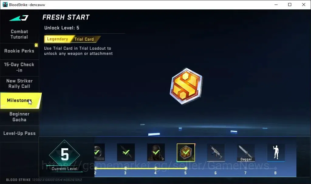 Blood Strike Accounts ASIA|Fresh Starter|Melee ULTRA Lightblade-Dark For image 10