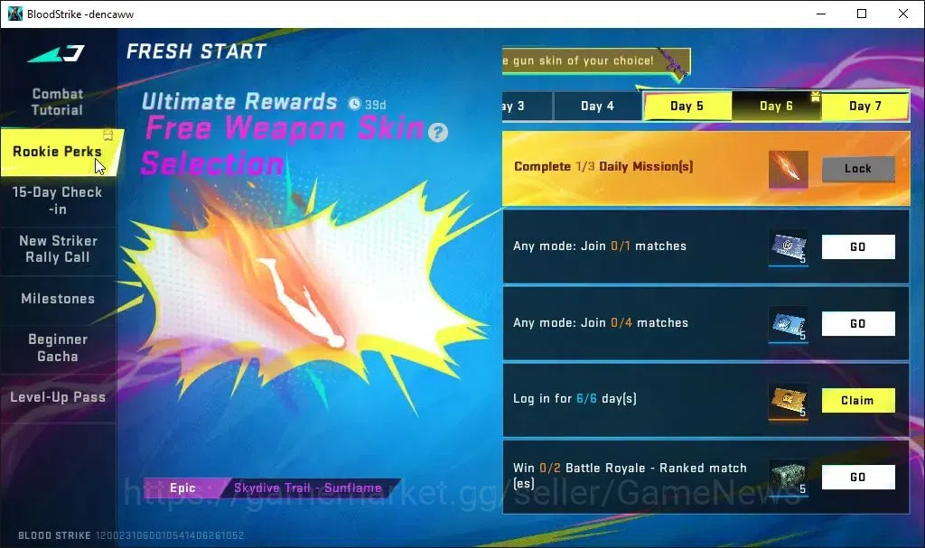 Blood Strike Accounts ASIA|Fresh Starter|Melee ULTRA Lightblade-Dark For image 8