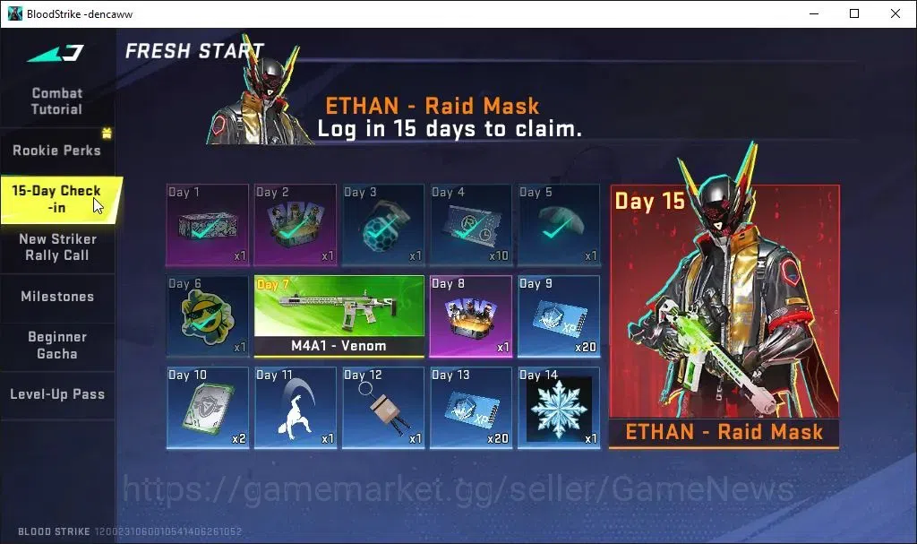 Blood Strike Accounts ASIA|Fresh Starter|Melee ULTRA Lightblade-Dark For image 9