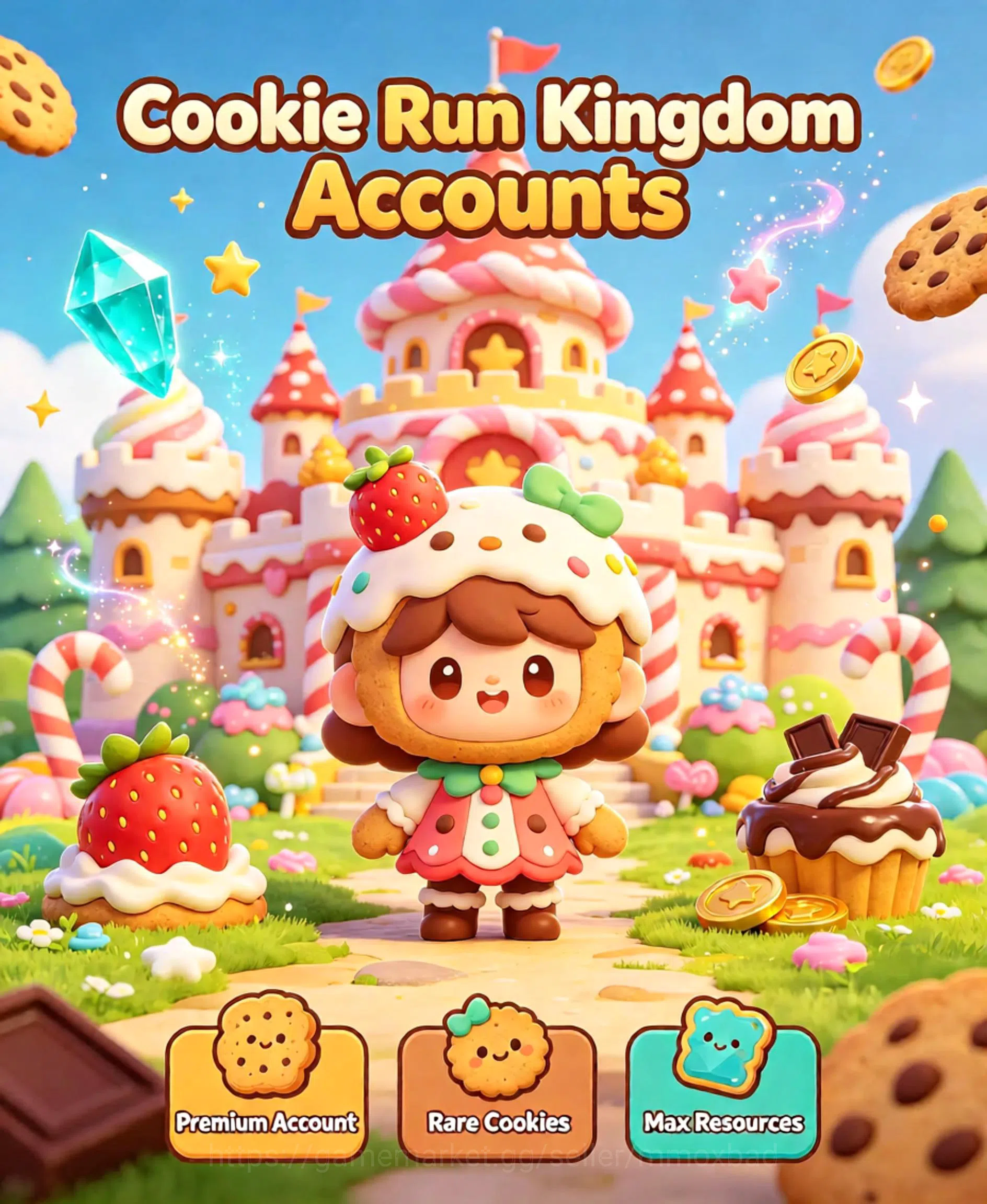 CookieRun: Kingdom Accounts 【Dark Cacao】1 Random Beast Cookie | 400K+ Crystals | 1.35KCookie Molds | 210K Rainbow Cubes 1