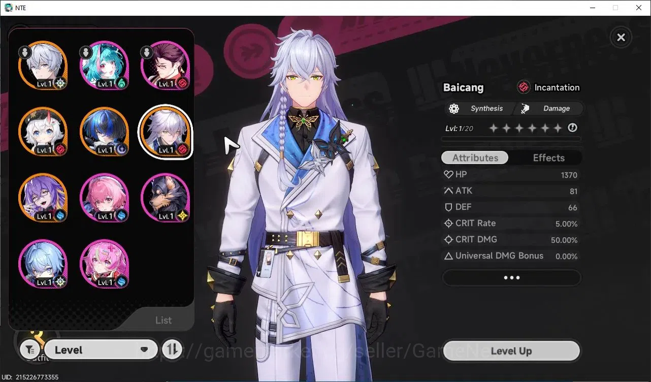 Neverness to Everness Accounts Global EU |HL 3| 4 SSR Baicang, Daffodill, Sakiri, image 1