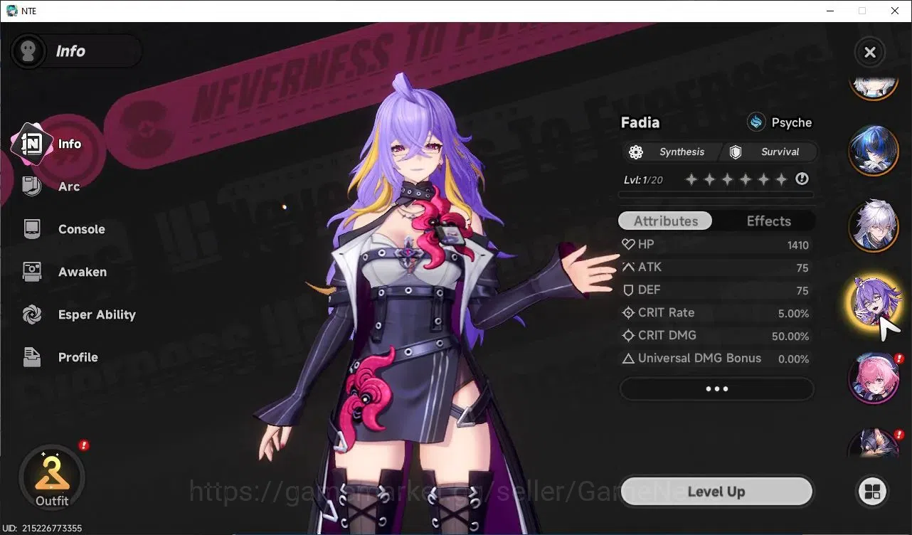 Neverness to Everness Accounts Global EU |HL 3| 4 SSR Baicang, Daffodill, Sakiri, image 4