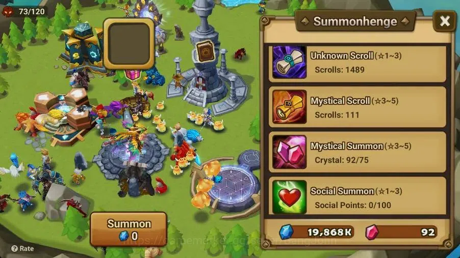 Summoners War: Sky Arena Accounts Starter GLOBAL | NB 5 TESHAR,Starter Gacha 115 12Y+160 11Y Scrool, 3 Legendary All 5