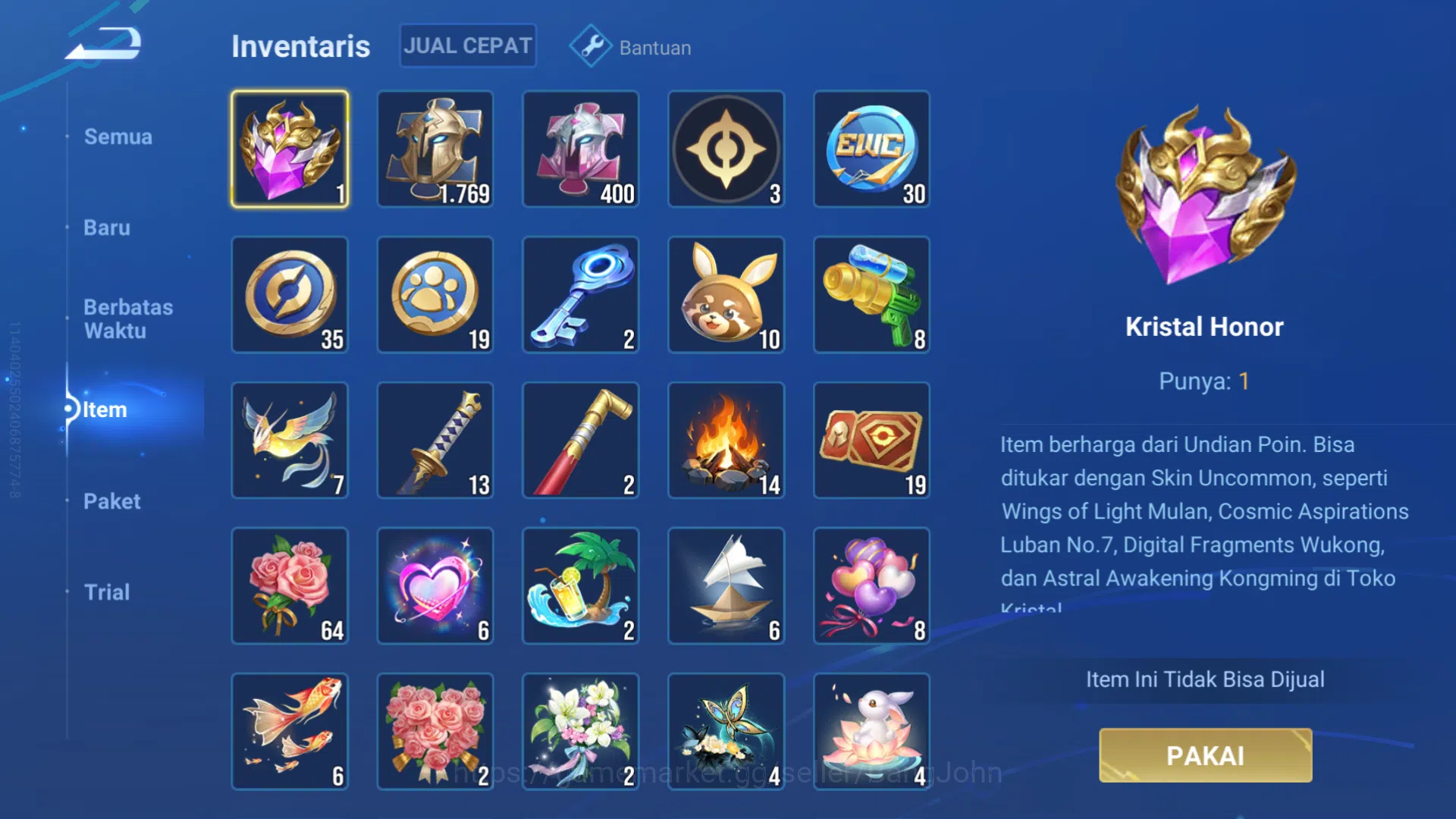 Honor of Kings Accounts GLOBAL | Hero 110 | Skin 24 Full Skin Epic | CRYST image 8