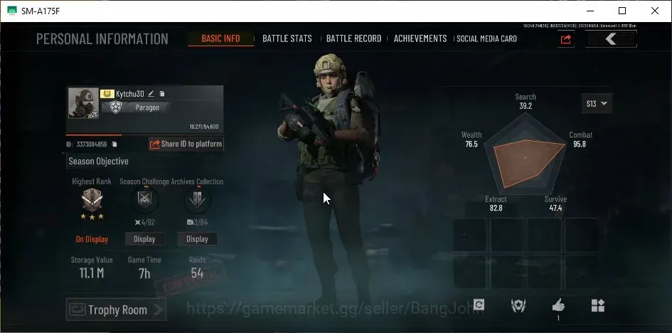 Arena Breakout Accounts Mid-Tier Mobile | LV 26 | SV 11,1M | CV 8,5M | OF AKM,Forest MP5,Abomi Vector 9,Speed SQB M110 | T7 1