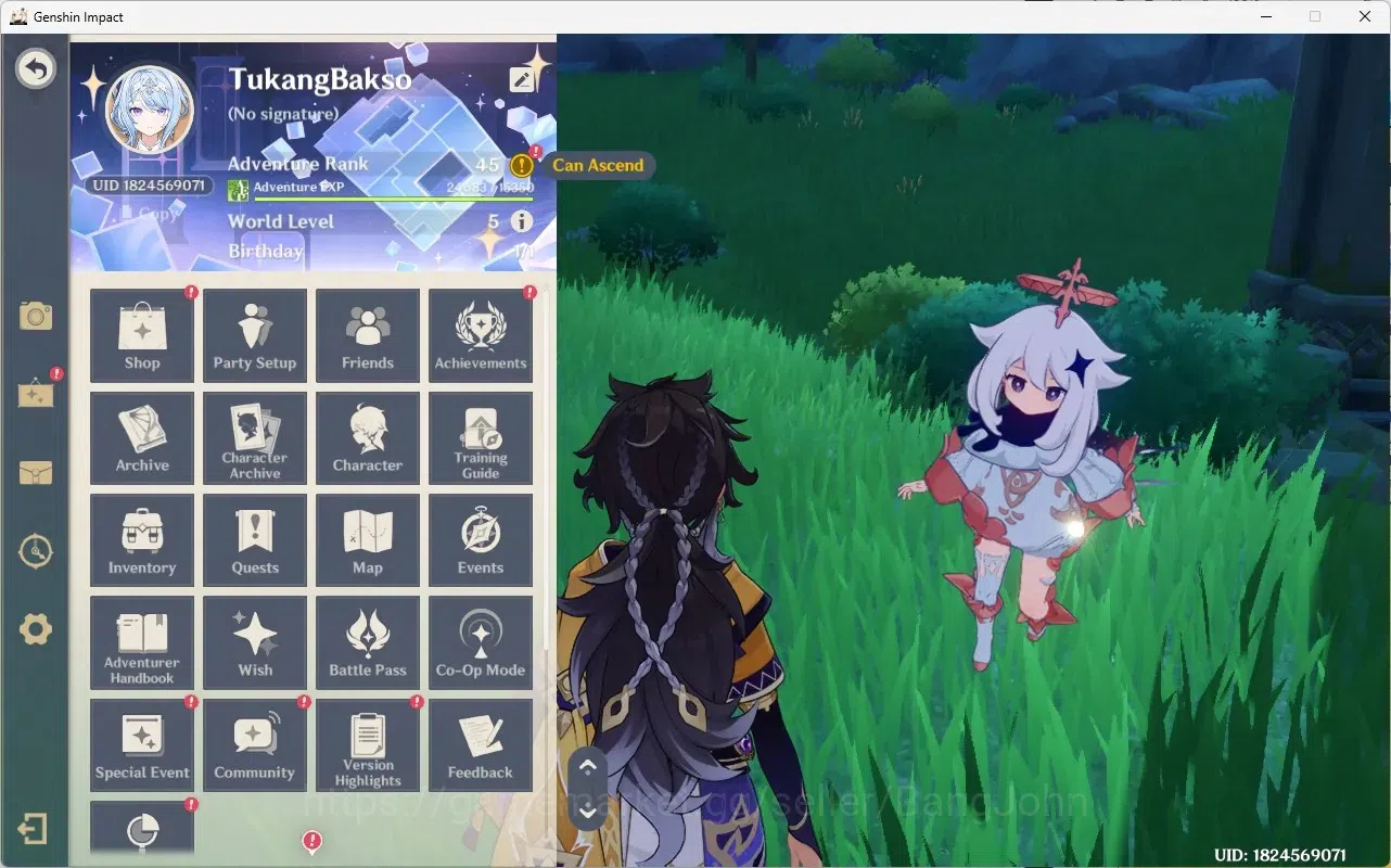 Genshin Impact Accounts Others ASIA | AR 45 | 1 Limit+2 Charstd | Odette | MC Male | 1 (5*Wpn) Exaiphanes Blade | TakeMail 1