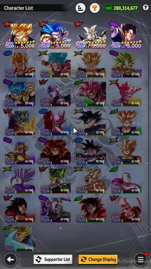 Dragon Ball Legends Accounts 280M TotalPwr|LV159|4 UL+2 LR+16 LL|Broly Fury,SS image 3