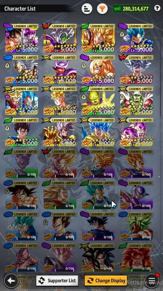 Dragon Ball Legends Accounts 280M TotalPwr|LV159|4 UL+2 LR+16 LL|Broly Fury,SS image 5