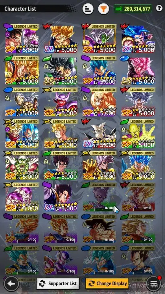 Dragon Ball Legends Accounts 280M TotalPwr|LV159|4 UL+2 LR+16 LL|Broly Fury,SS image 6