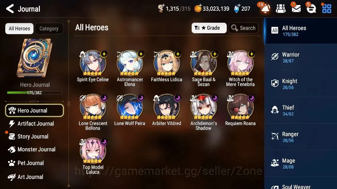 Epic Seven Accounts GLOBAL|7ML (Peira,Bellona,)|PoH+Bless ON|374 Coven image 1