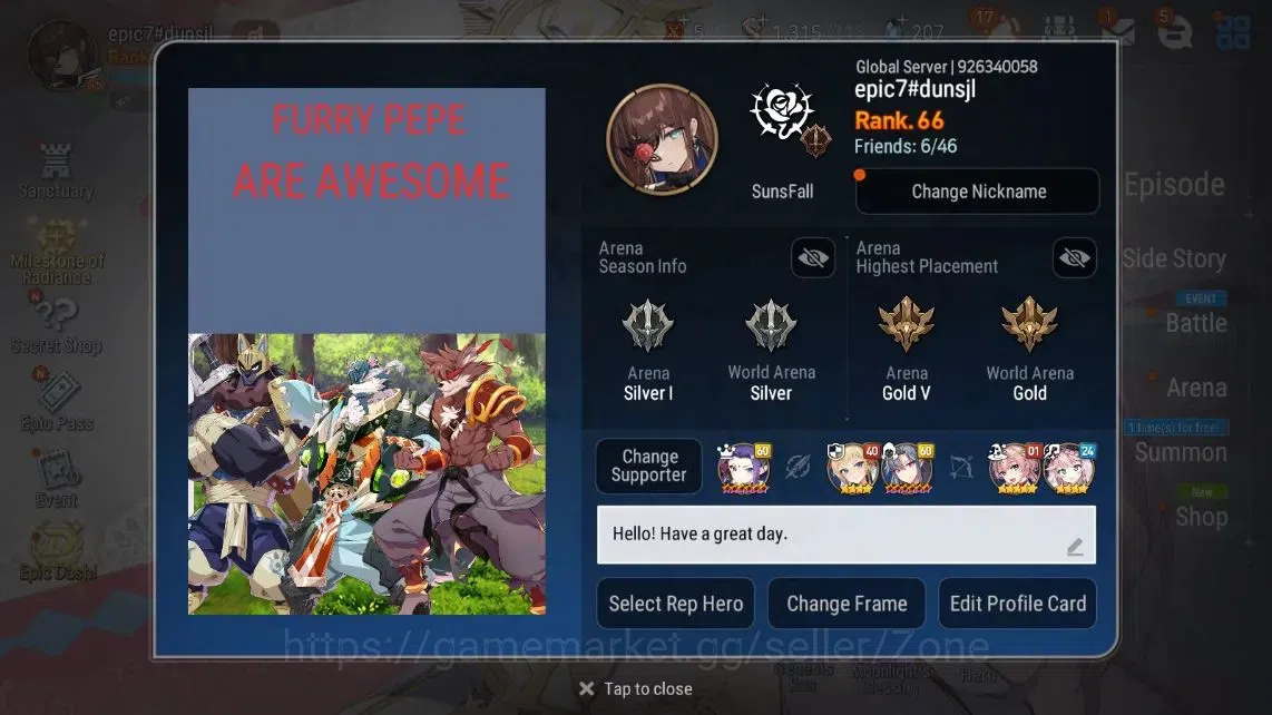 Epic Seven Accounts GLOBAL|7ML (Peira,Bellona,)|PoH+Bless ON|374 Coven image 14