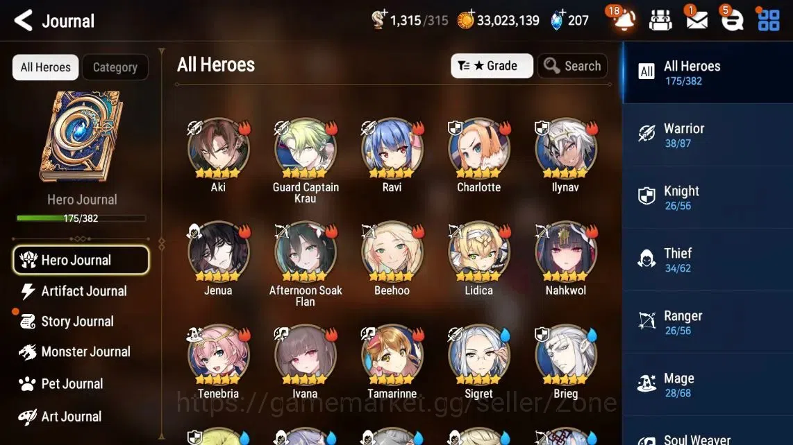 Epic Seven Accounts GLOBAL|7ML (Peira,Bellona,)|PoH+Bless ON|374 Coven image 2