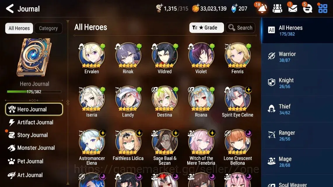 Epic Seven Accounts GLOBAL|7ML (Peira,Bellona,)|PoH+Bless ON|374 Coven image 4