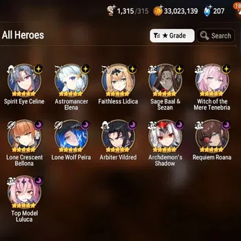 Epic Seven Starter GLOBAL|7ML (Peira,Bellona,)|PoH+Bless ON|374 Coven image 1