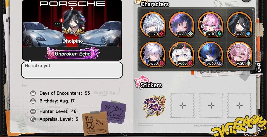 Neverness to Everness Accounts SEA|HL48|Tycoon 41|8 S-Class 4 Lim+All sign: Blackbird A3+outfit,Zankou A1,Linko, etc|MC 1