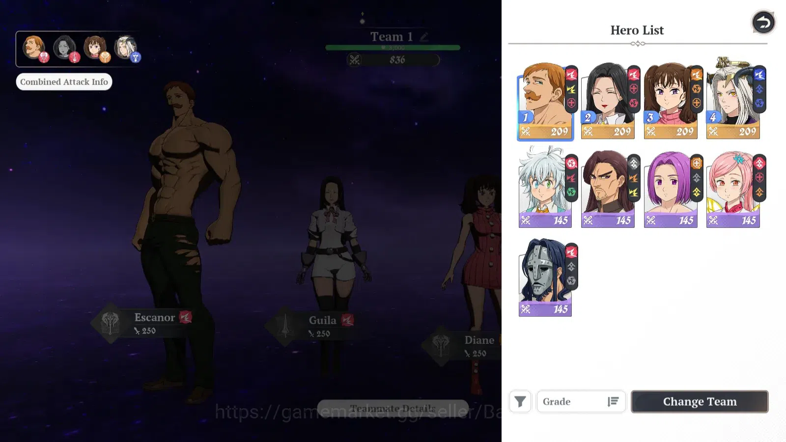The Seven Deadly Sins: Origin Accounts EUROPE|Fresh Starter Lvl 2|4 SSR|Escanor,Guila,Dia image 3