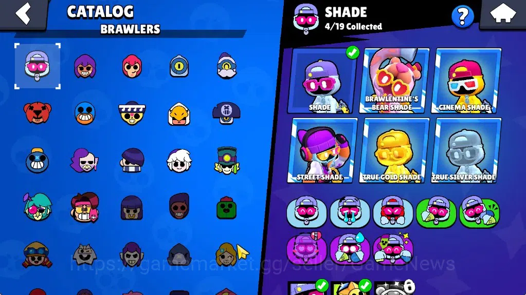 Brawl Stars Accounts 1079 Trophy|17 Brawler 2 Max (Shade,Jae-Yong)|1 Mythic(Gridiron Otis),2 Epic(Guard Rico,Shelly Dancer 15