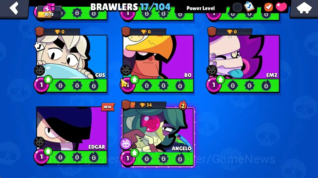 Brawl Stars Accounts 1079 Trophy|17 Brawler 2 Max (Shade,Jae-Yong)|1 Mythic(Gridiron Otis),2 Epic(Guard Rico,Shelly Dancer 9