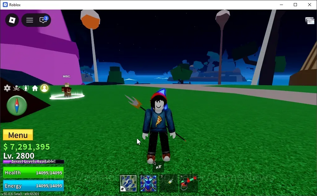 Roblox Accounts Blox Fruit|Lvl MAX|Human V1|GodHuman MAX,Kitsune M1|1 Mythic Weapon (Hallow Scythe),2 Legend Fruit|7M Beli 1