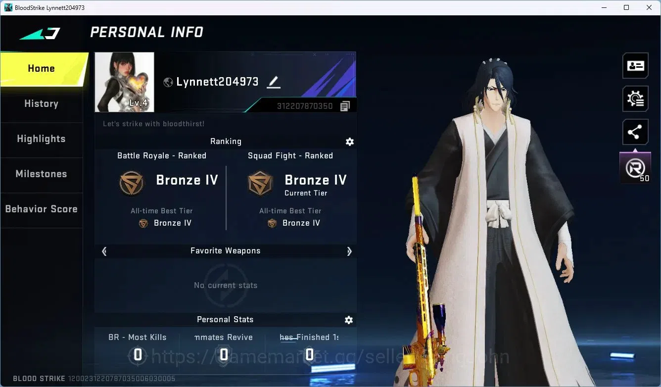 Blood Strike Accounts ASIA | BLEACH Ethan | 7DS AK47 Sacred Axe Rhitta | image 1