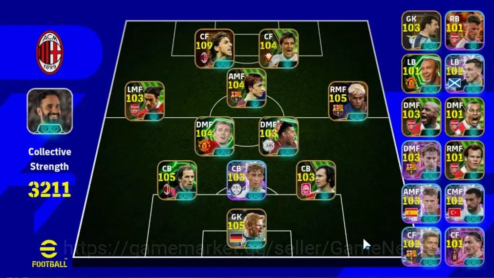 eFootball Accounts Legends & Iconic Players Android|Big Time Zlatan Ibrahimovic|26Epic Oliver Kahn X Tsubasa,Franco 1