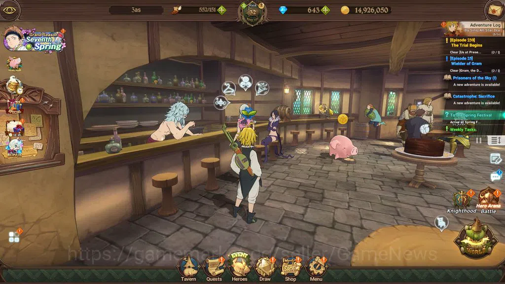 The Seven Deadly Sins: Grand Cross Accounts Asia|1,5 M CC|643 DM|1 LR+4 UR|Fairy Helbram,Merli image 1