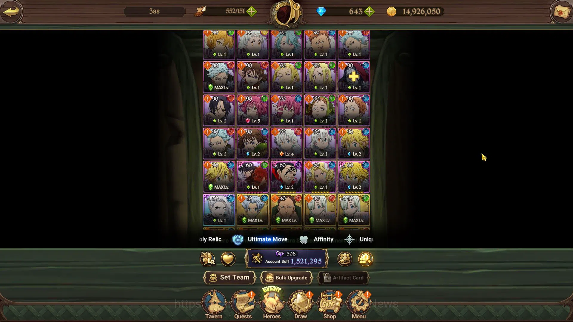 The Seven Deadly Sins: Grand Cross Accounts Asia|1,5 M CC|643 DM|1 LR+4 UR|Fairy Helbram,Merli image 12