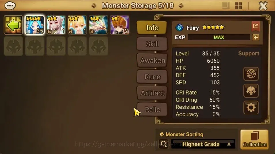 Summoners War: Sky Arena Accounts GLOBAL Lv 42|1 LD[Narsha]|6 Total NB5[Nora,Cheongp image 12