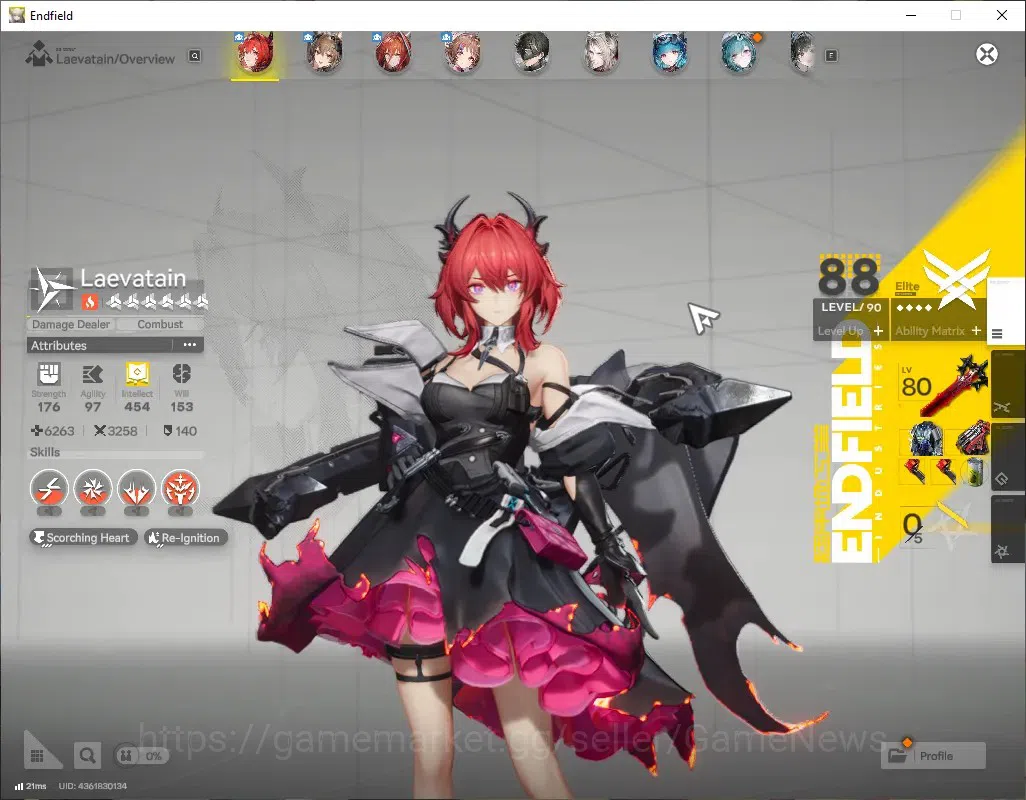 Arknights: Endfield Accounts Asia Lv51|6 SSR[Laevatain+Sign,Gilberta,Ember,ArdeliaP1+Sign,Pograni,Last Rite]|8 6 2