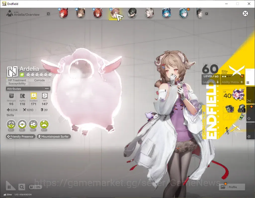 Arknights: Endfield Accounts Asia Lv51|6 SSR[Laevatain+Sign,Gilberta,Ember,ArdeliaP1+Sign,Pograni,Last Rite]|8 6 5