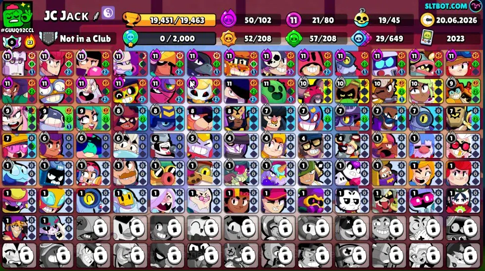 Brawl Stars Accounts 19451 Trophy|80 Brawlers 21 Max|UL(KAZE,SIRIUS)|Le image 1