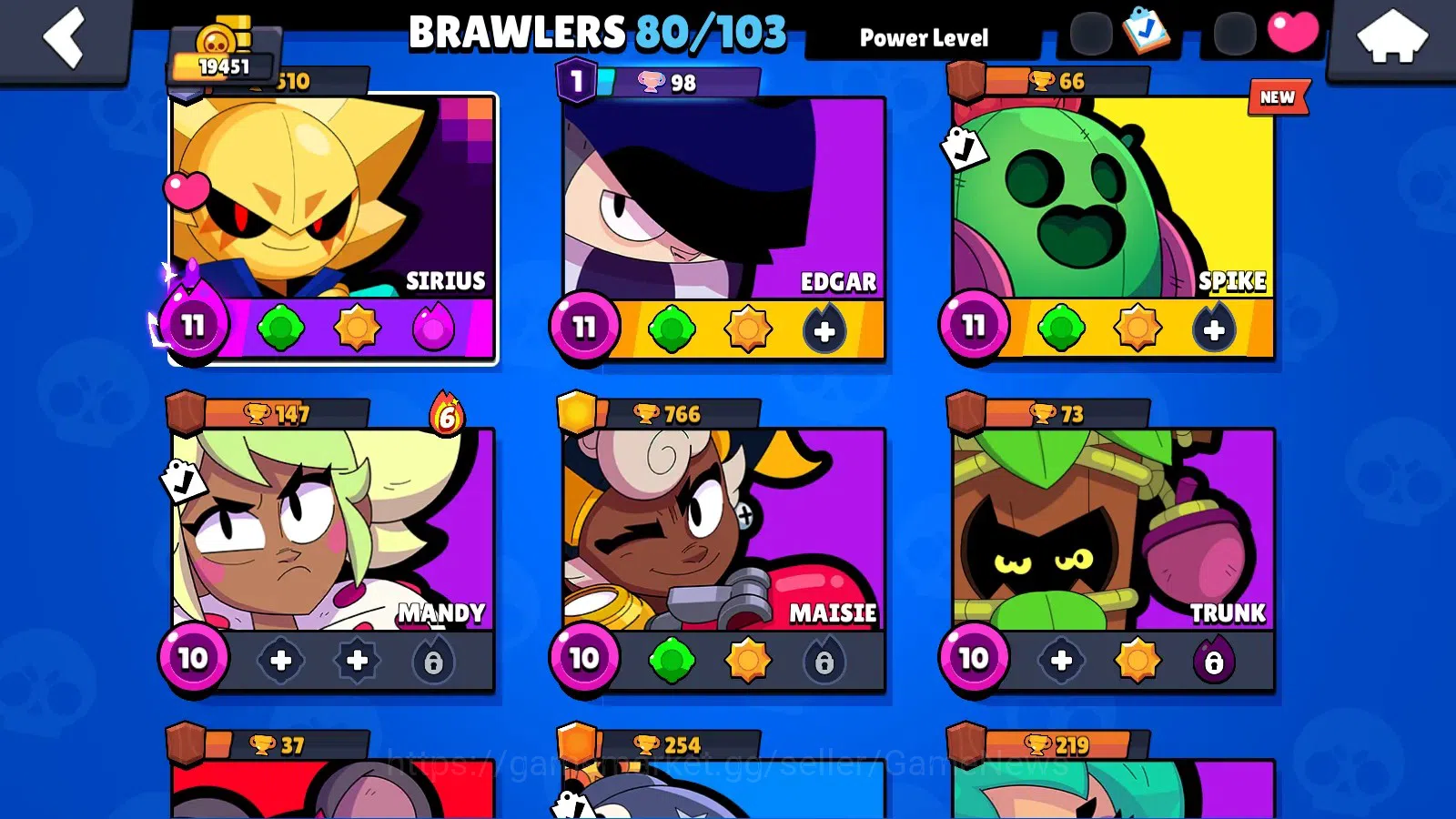 Brawl Stars Accounts 19451 Trophy|80 Brawlers 21 Max|UL(KAZE,SIRIUS)|Le image 11