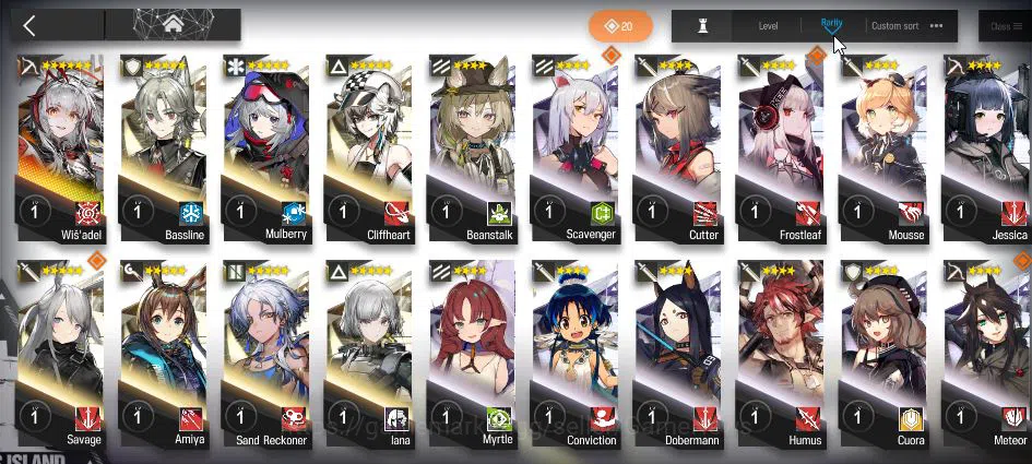 Arknights Accounts Mid-Tier Lv 24|51 OP + 1 Skin| Starter | Wisadel + 75520 Orundum + 104 Originium | Chapter 2-9 |Check 2