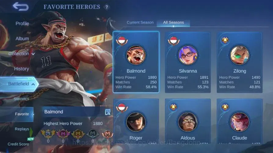 Mobile Legends: Bang Bang Accounts Global|Skin 121|Expert|Zenith Vexana|LuckyBox Eudo image 14
