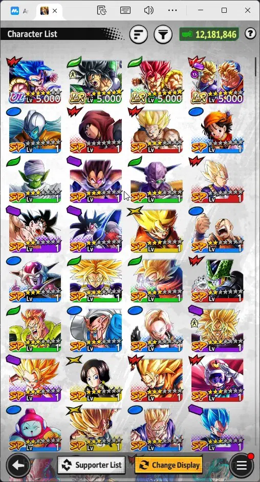 Dragon Ball Legends Accounts Global | Lvl 148|12.1M Total Power|122 CC|1 UL|3 L image 10