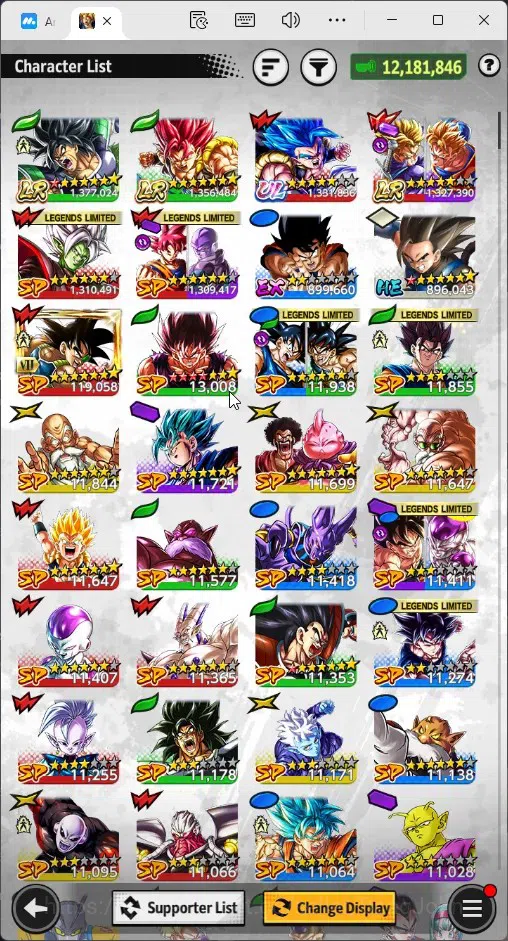 Dragon Ball Legends Accounts Global | Lvl 148|12.1M Total Power|122 CC|1 UL|3 L image 11