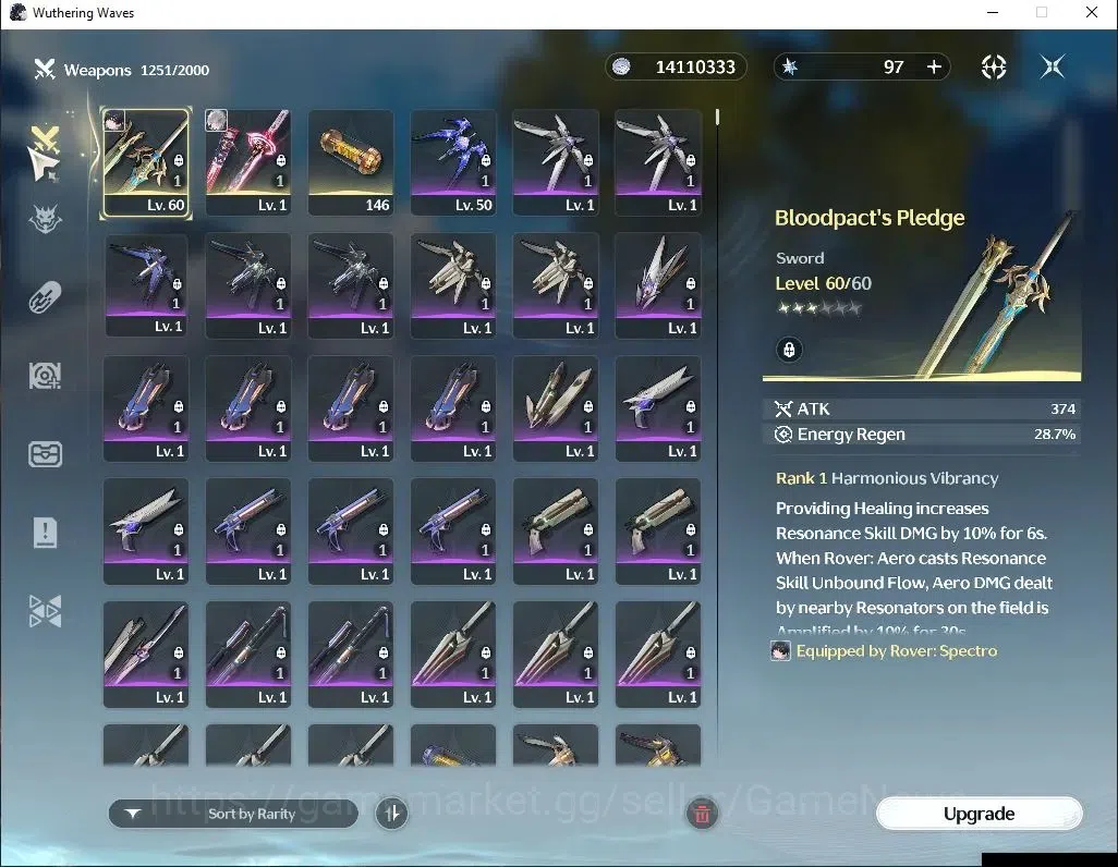 Wuthering Waves Accounts Reroll NA | UL 47 | 1 Limited | Hiyuki R4 + Sign | Data Bank Lv 30 | MC Female | Log Kuro | Check 5