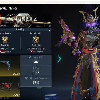Blood Strike Accounts Rare Skin ASIA|4 Eternal Gun [Vector,KAG-6,M700,Spear]|2 Collab Gun[Eva]|Evo:Fal-Evolved|2 Limited