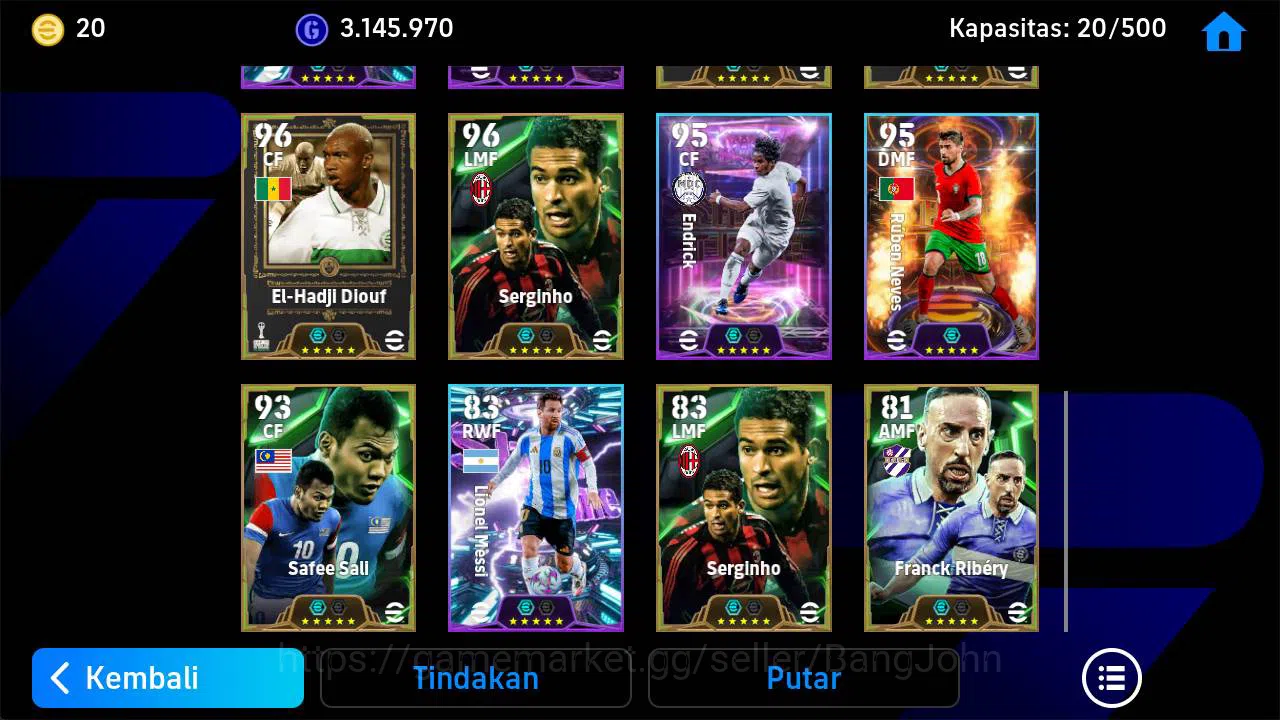 eFootball Accounts Power 3136, Xavi epic new, rio Ferdinand legend, D image 2
