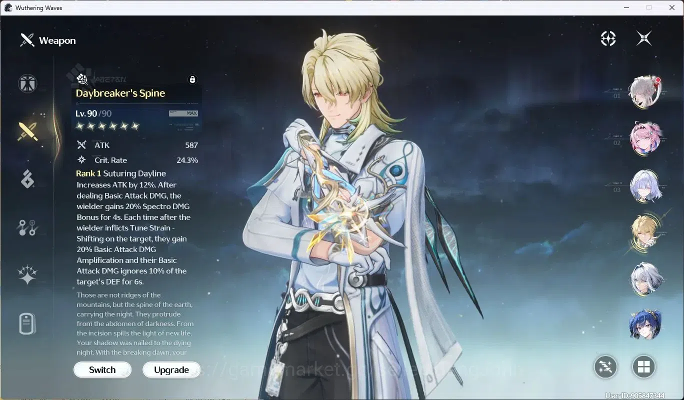 Wuthering Waves Accounts SEA|UL75 |Rank8| 6x 5* CharLimit (Mornnye,Luck,Gal image 5
