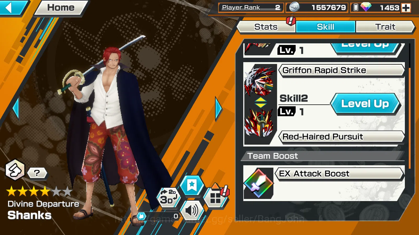 One Piece Bounty Rush Accounts Global | 3EX | RD 1453 |  5elders Nusjuro,Divine S image 3