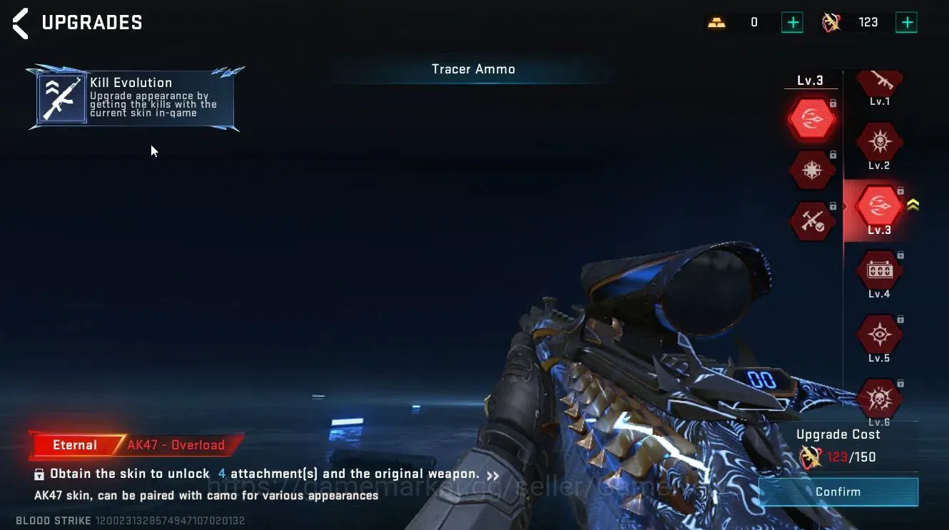 Blood Strike Accounts Collab Skin ASIA|ETERNAL AK47 Lv3|Collab BLEACH [Toshiro, Etc]+TR [FN2000]|Anniv EVO FAL-Draco|ULTRA 13