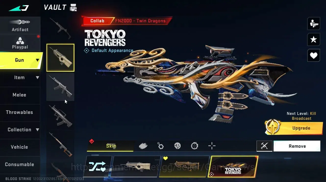 Blood Strike Accounts Collab Skin ASIA|ETERNAL AK47 Lv3|Collab BLEACH [Toshiro, Etc]+TR [FN2000]|Anniv EVO FAL-Draco|ULTRA 15