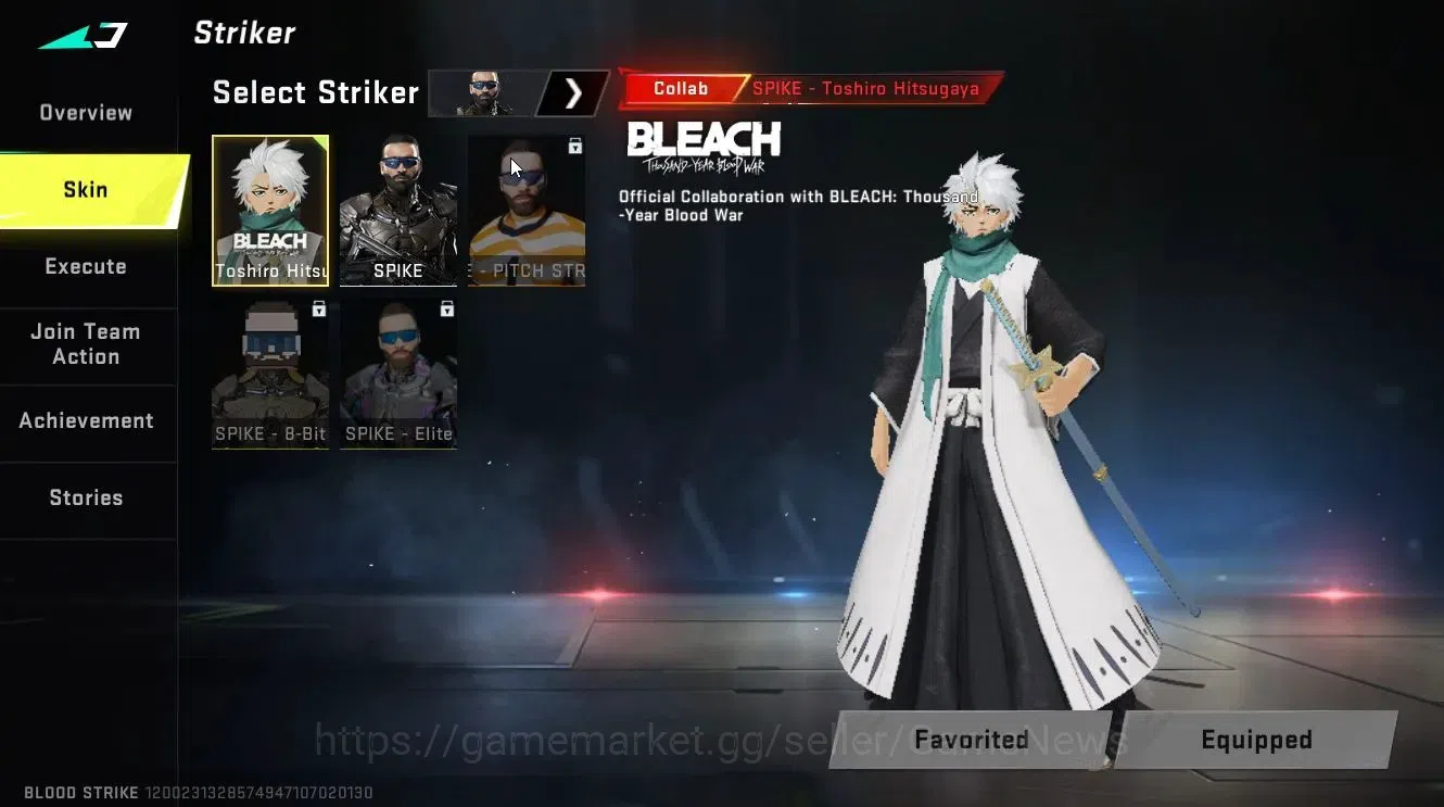 Blood Strike Accounts Collab Skin ASIA|ETERNAL AK47 Lv3|Collab BLEACH [Toshiro, Etc]+TR [FN2000]|Anniv EVO FAL-Draco|ULTRA 4