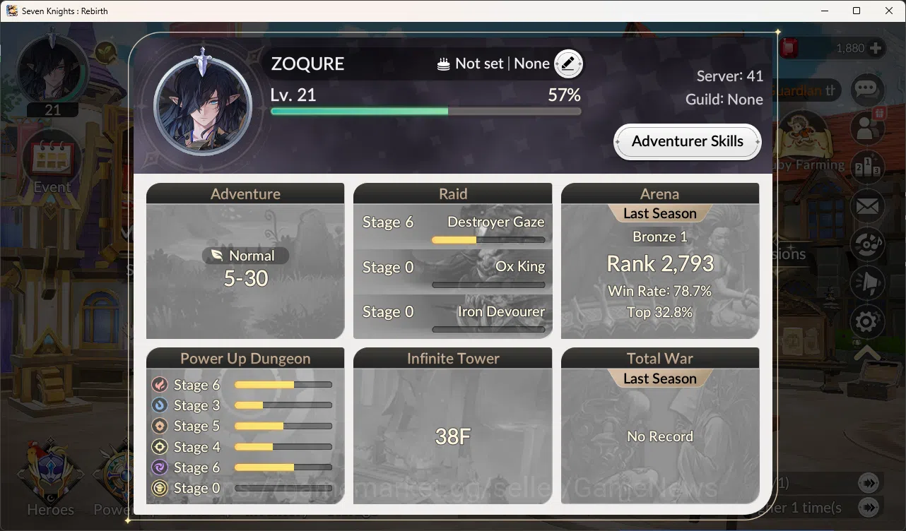 Seven Knights Re:Birth Accounts [Re:BIRTH] Global3000xxx|1800 Ruby + 10 Legendary  image 1