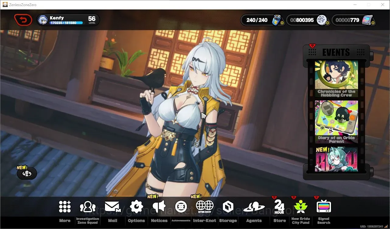 Zenless Zone Zero Accounts Others ASIA|IK 56|S2 CH6|11 Limit+4VH(Miyabi,Remielle,Hugo,PyroisM2)+Sign,Yixuan,Ye 1