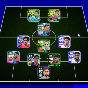 eFootball Accounts Others Android|Power 3066|Epic Sergio Aguero,Aubameyang,John O'Shea|Show Time Noussair Mazraoui,Lionel