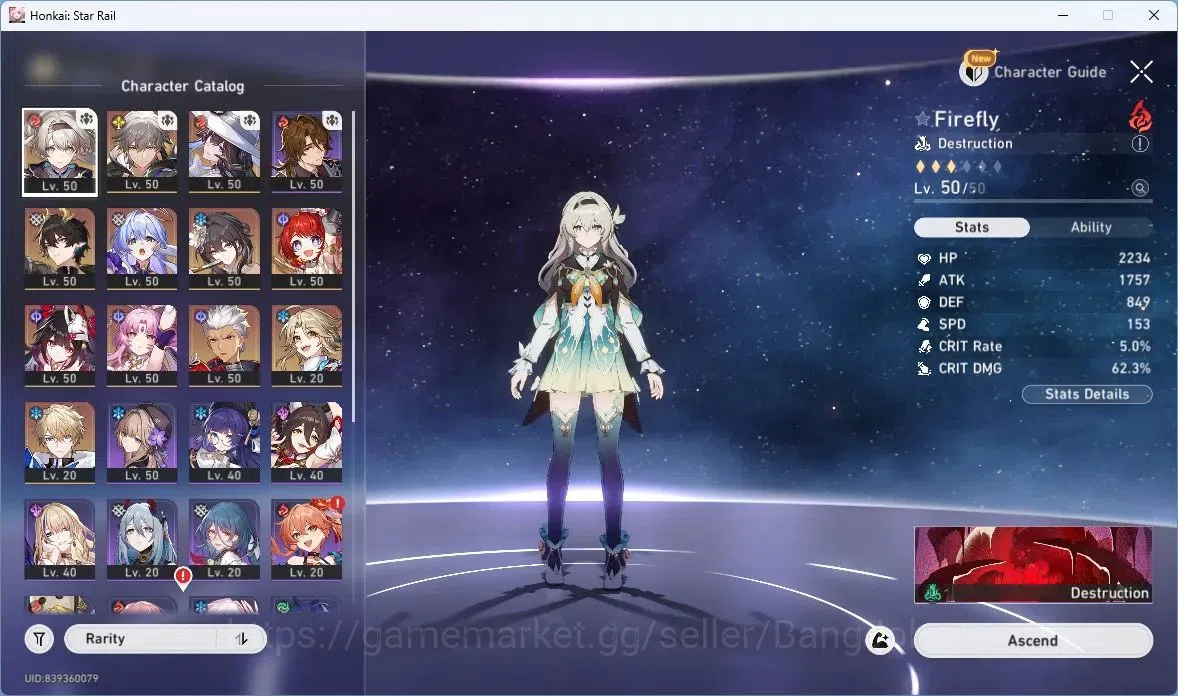 Honkai Star Rail Accounts ASIA | TL40 | Firefly, The Dahlia, Dan Heng IL, Ro image 2