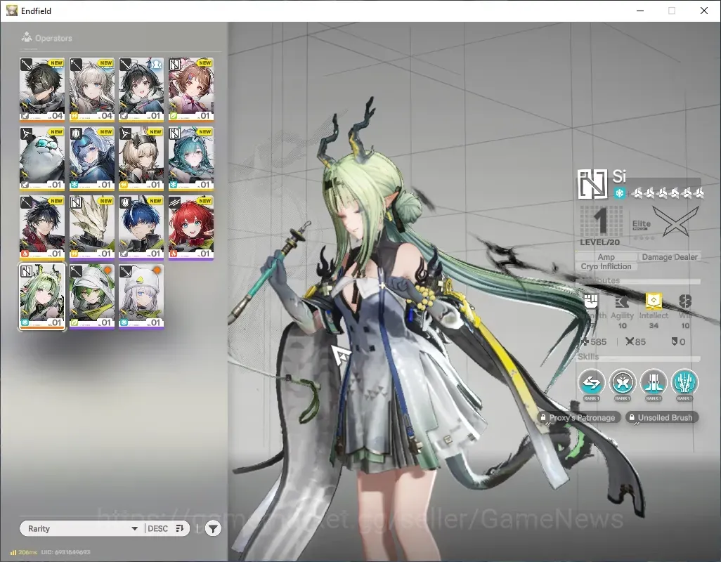 Arknights: Endfield Accounts NA/EU | Fresh Starter | Lv 2 | 2 SSR 1 Limited + 1 (*6 Weapon)| (Si) | Ardelia | Male Mc | Log 1